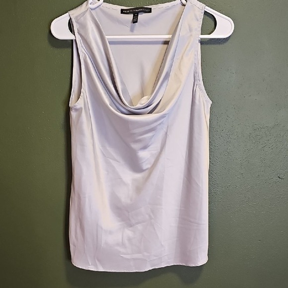 White House Black Market Tops - White House Black Market Cowl Neck Satin Tank Top Pale Lavender XS Sleeveless